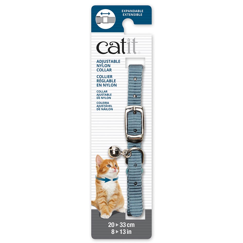 Catit-55314-AdjNylonCollarReflectiveLightBlue-3F-Int