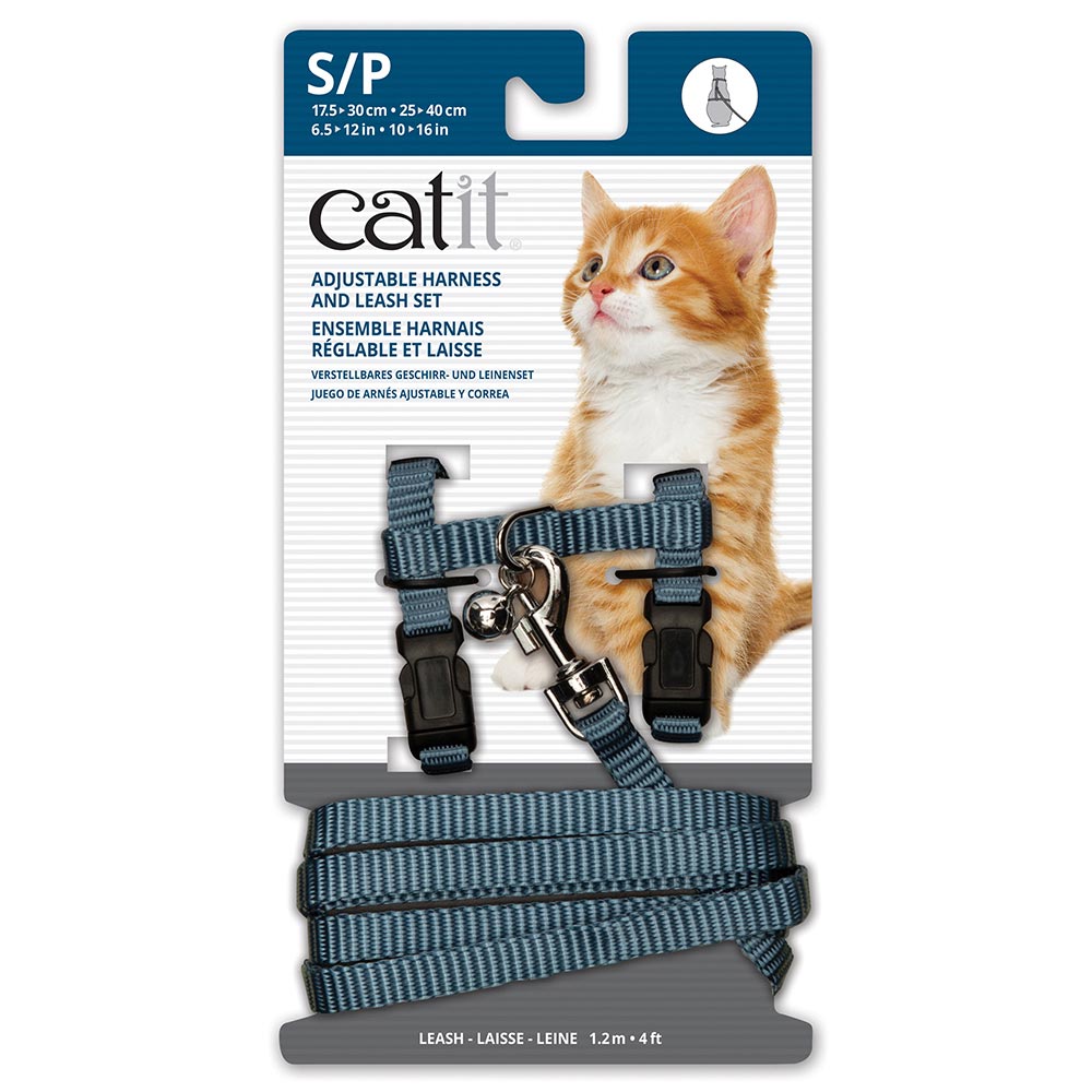 Catit-55364-AdjNylonCatHarnessLeadSetSmallLightBlue-3F-Int